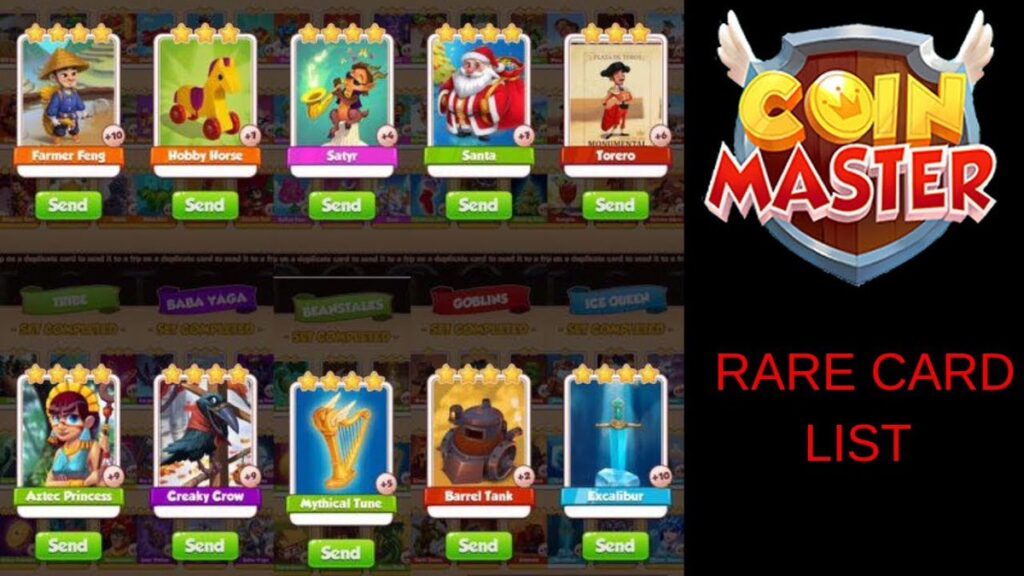 Coin Master Rare Card List 2026 | Daily Game Bonus