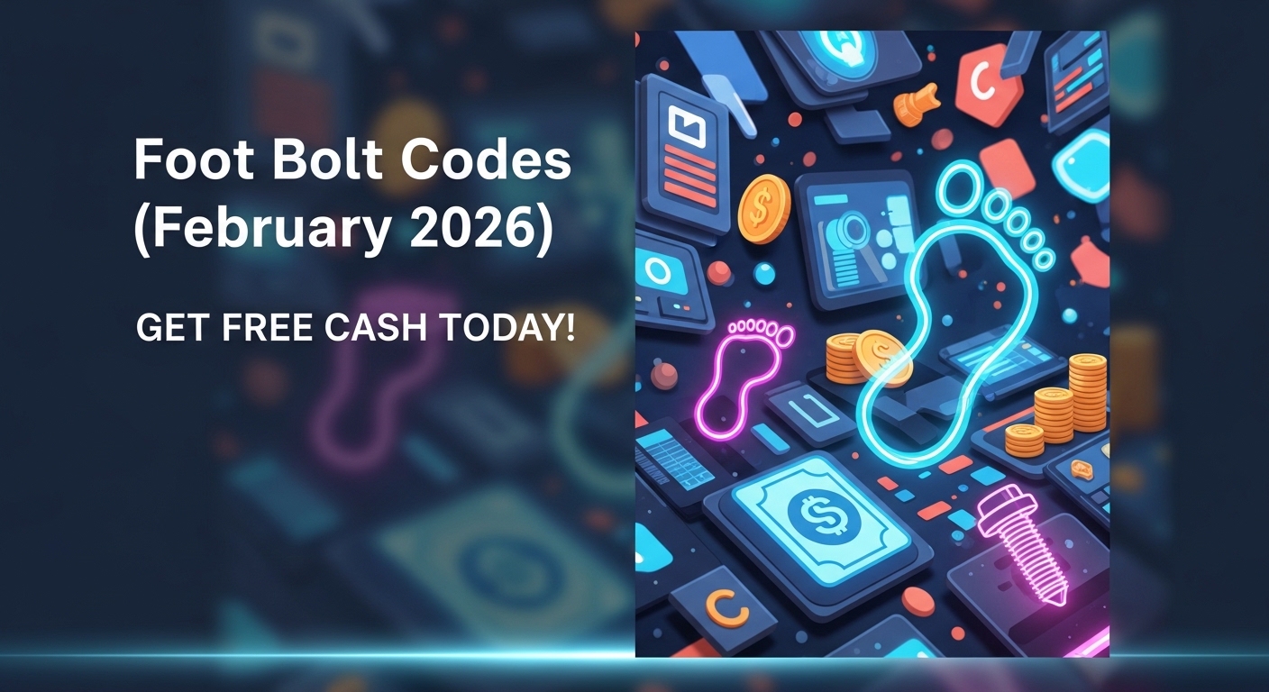 Foot Bolt Codes (February 2026): Get Free Cash Today!