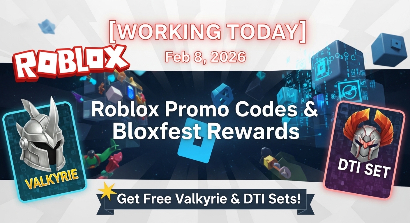 [WORKING TODAY] Roblox Promo Codes & Bloxfest Rewards (Feb 8, 2026): Get Free Valkyrie & DTI Sets!
