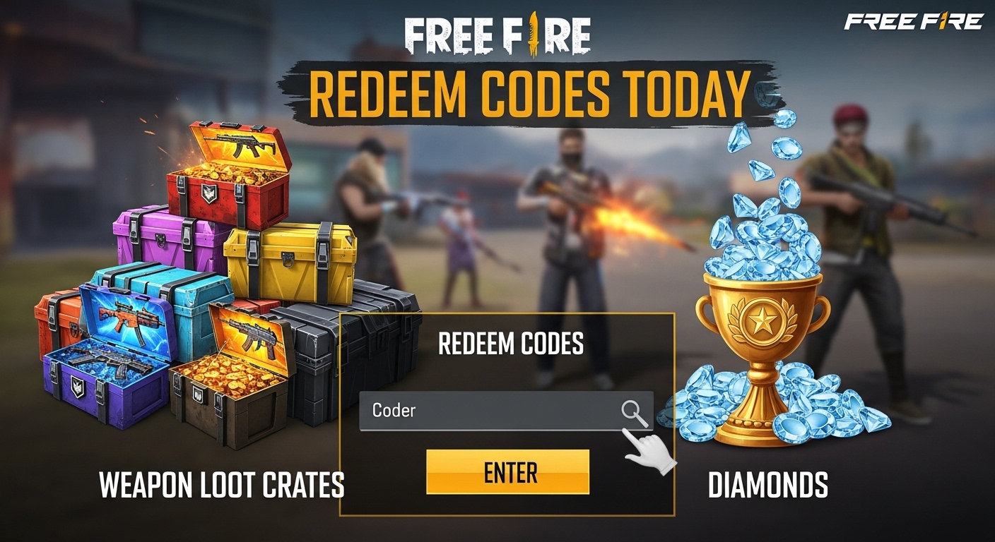 Free Fire Redeem Codes Today: Claim Weapon Loot Crates & Diamonds
