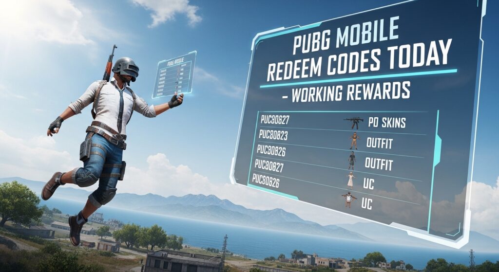PUBG Mobile Redeem Codes Today – Working Rewards
