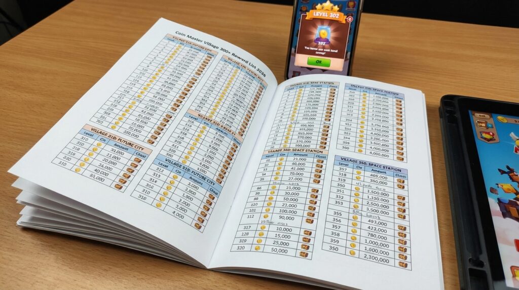 Coin Master Village 300+ Reward List 2026: Complete Guide to High-Level Rewards and Progression
