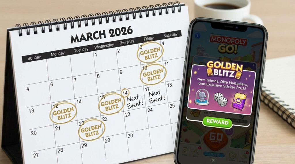 Monopoly GO Golden Blitz Schedule March 2026: Next Event & Rewards