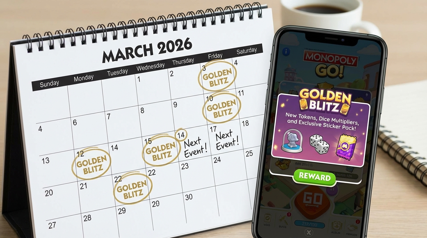 Monopoly GO Golden Blitz Schedule March 2026: Next Event & Rewards
