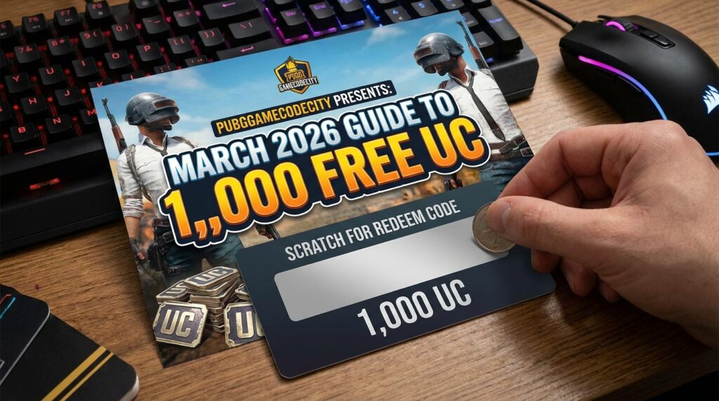 PUBGGAMECODECITY: 1,000 Free UC Redeem Code – March 2026 Guide