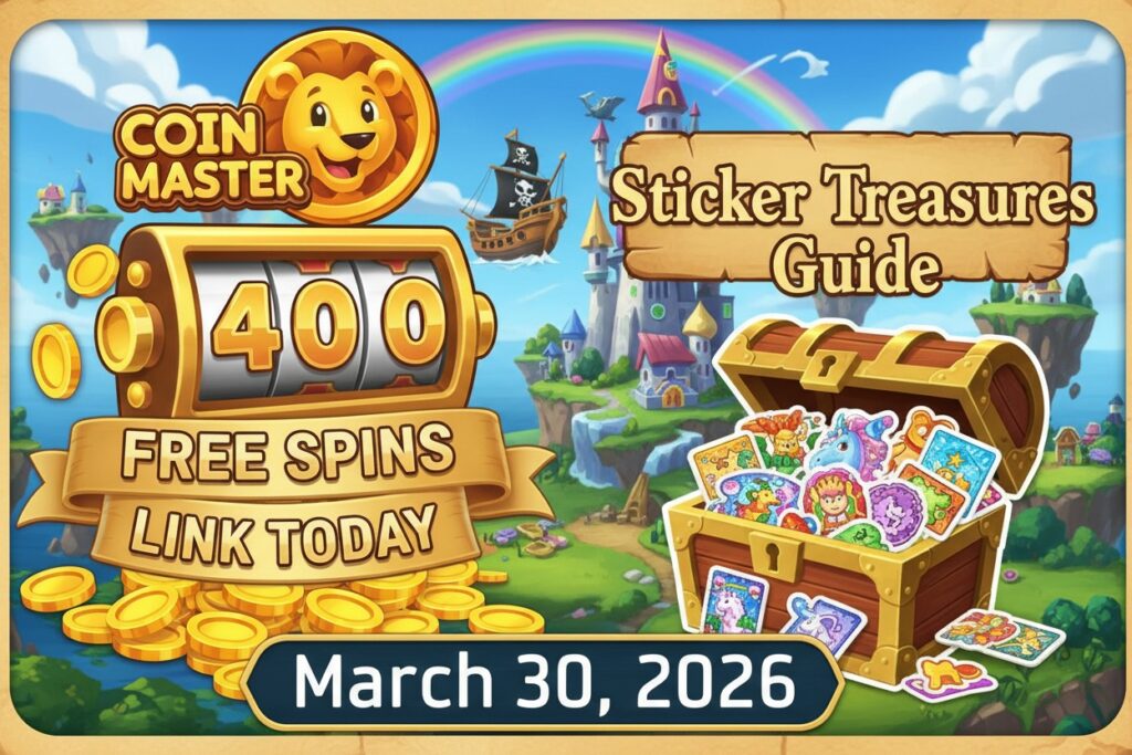 Coin Master 400 Free Spins Link Today & Sticker Treasures Guide (March 30, 2026)