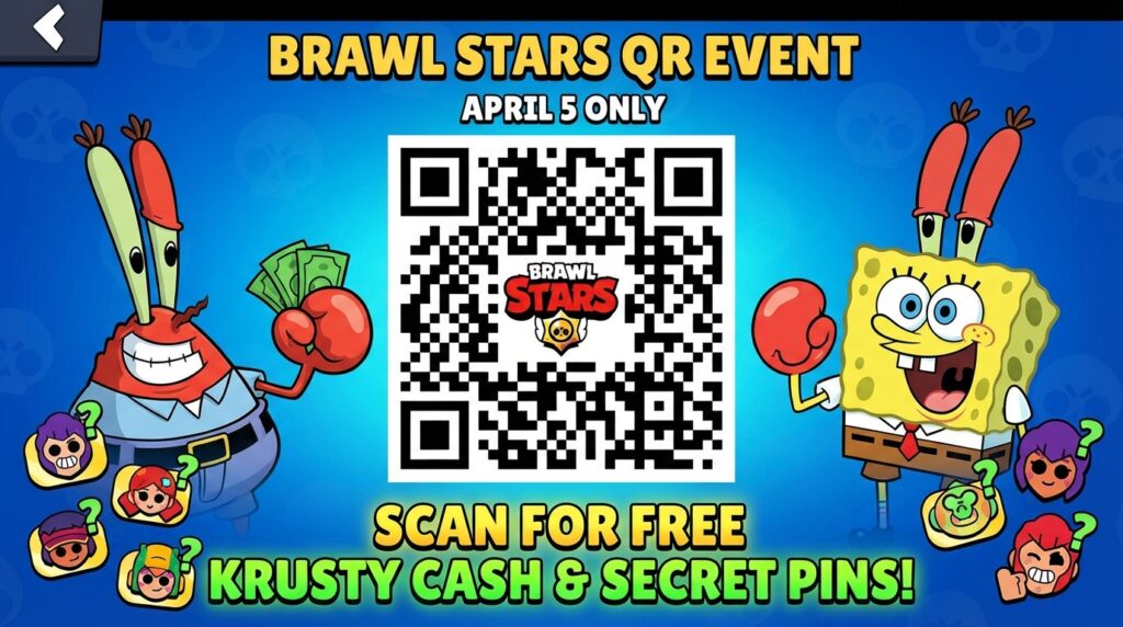 Brawl Stars QR Codes (April 5): Scan for Free Krusty Cash and Secret Pins!