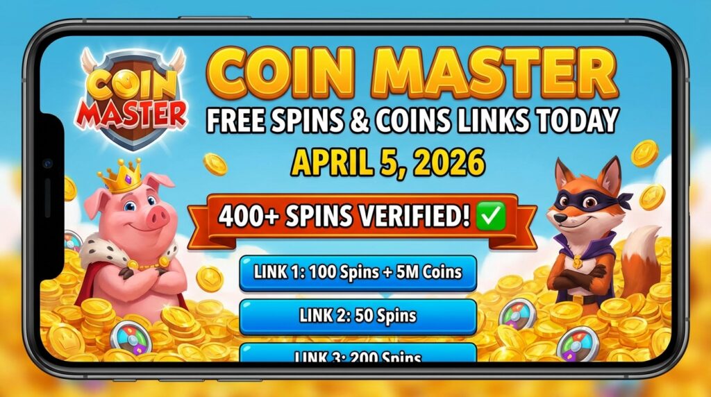 Coin Master Free Spins & Coins Links Today (April 5, 2026): 400+ Spins Verified!