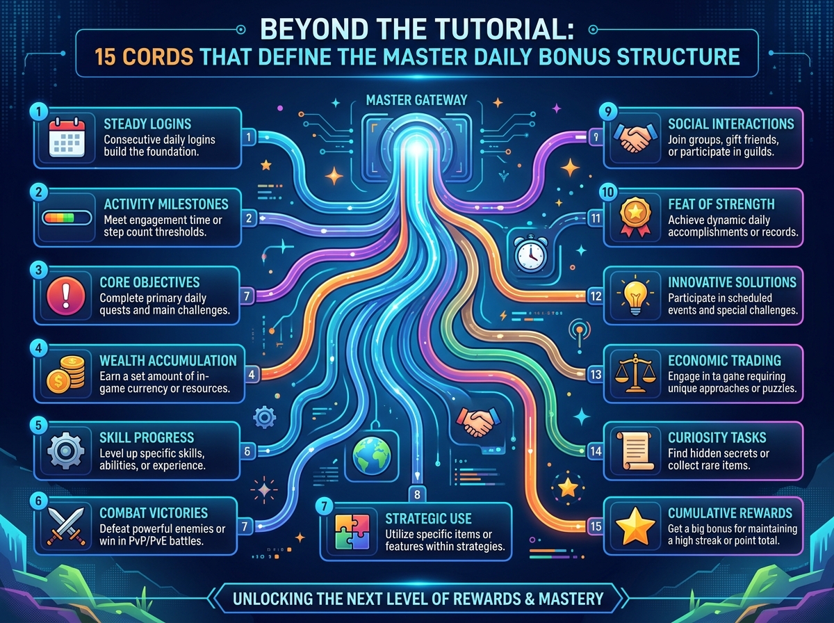 Beyond the Tutorial: 15 Cords that define the Master daily Bonus Structure