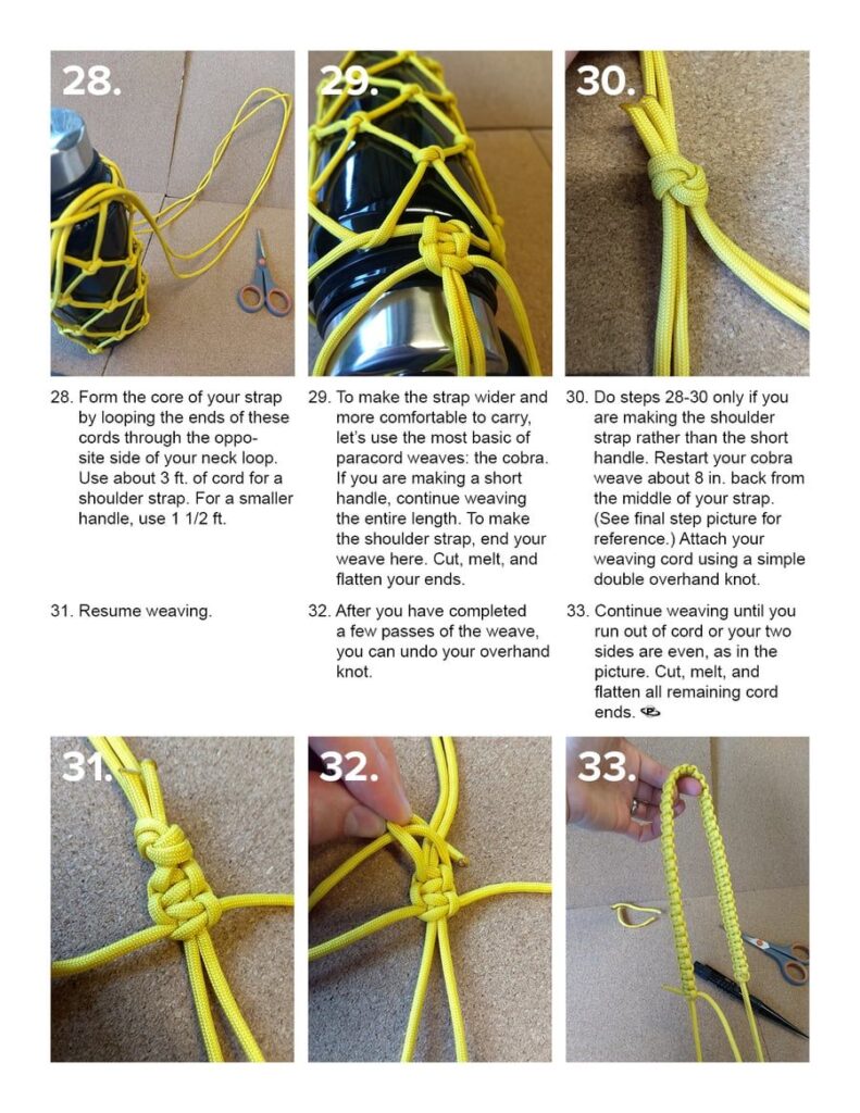 How to Make a Paracord Water Bottle Net with a Shoulder Sling