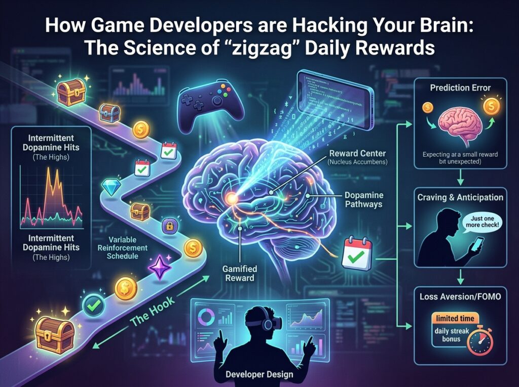 How Game Developers are Hacking Your Brain: The Science of 'zigzag' Daily Rewards