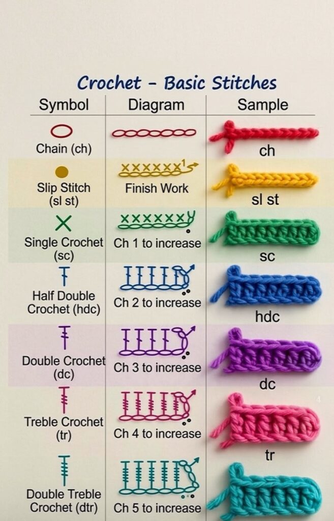 Crochet Symbol Guide: How to Read Diagrams & Master Basic Stitches