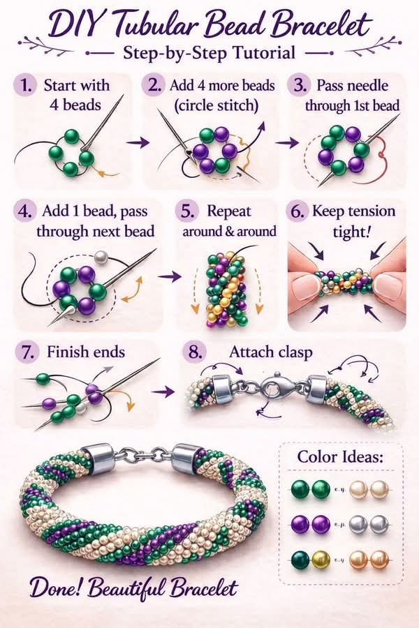 DIY Tubular Bead Bracelet: Complete Step-by-Step Tutorial
