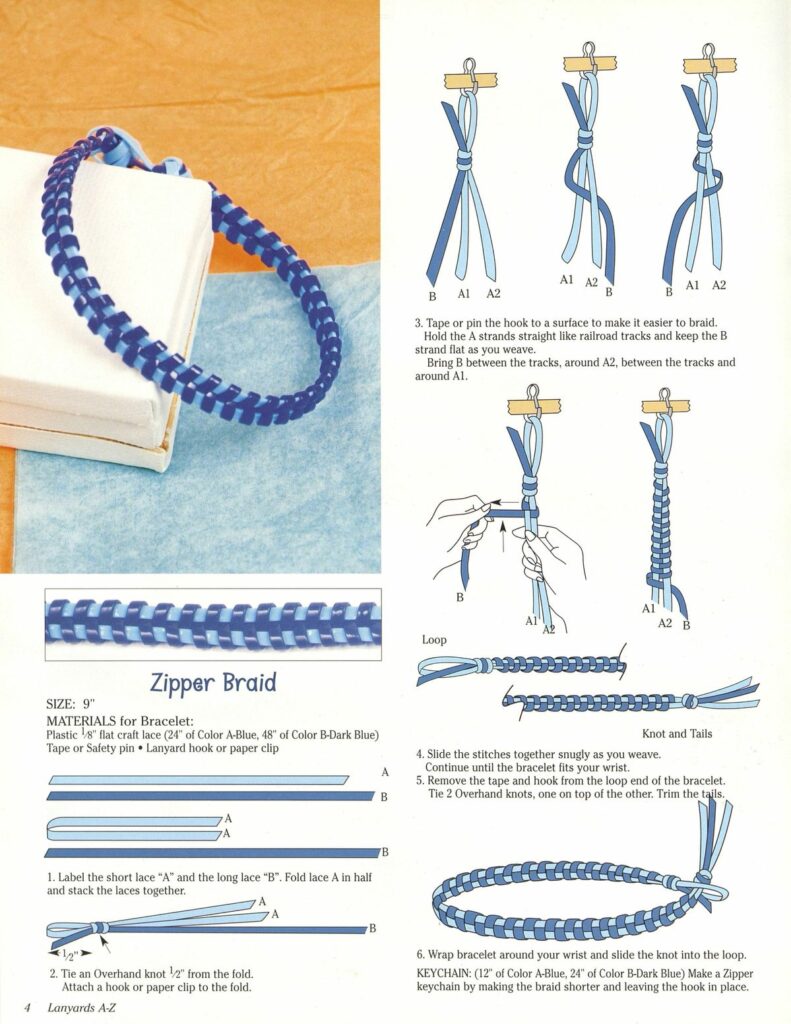 Zipper Braid Bracelet & Keychain: Step-by-Step Tutorial