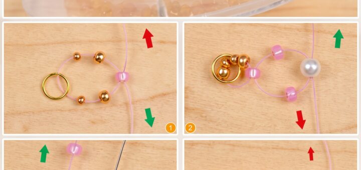 How to Make a Pink & Gold Beaded Flower Bracelet: 6-Step DIY Guide