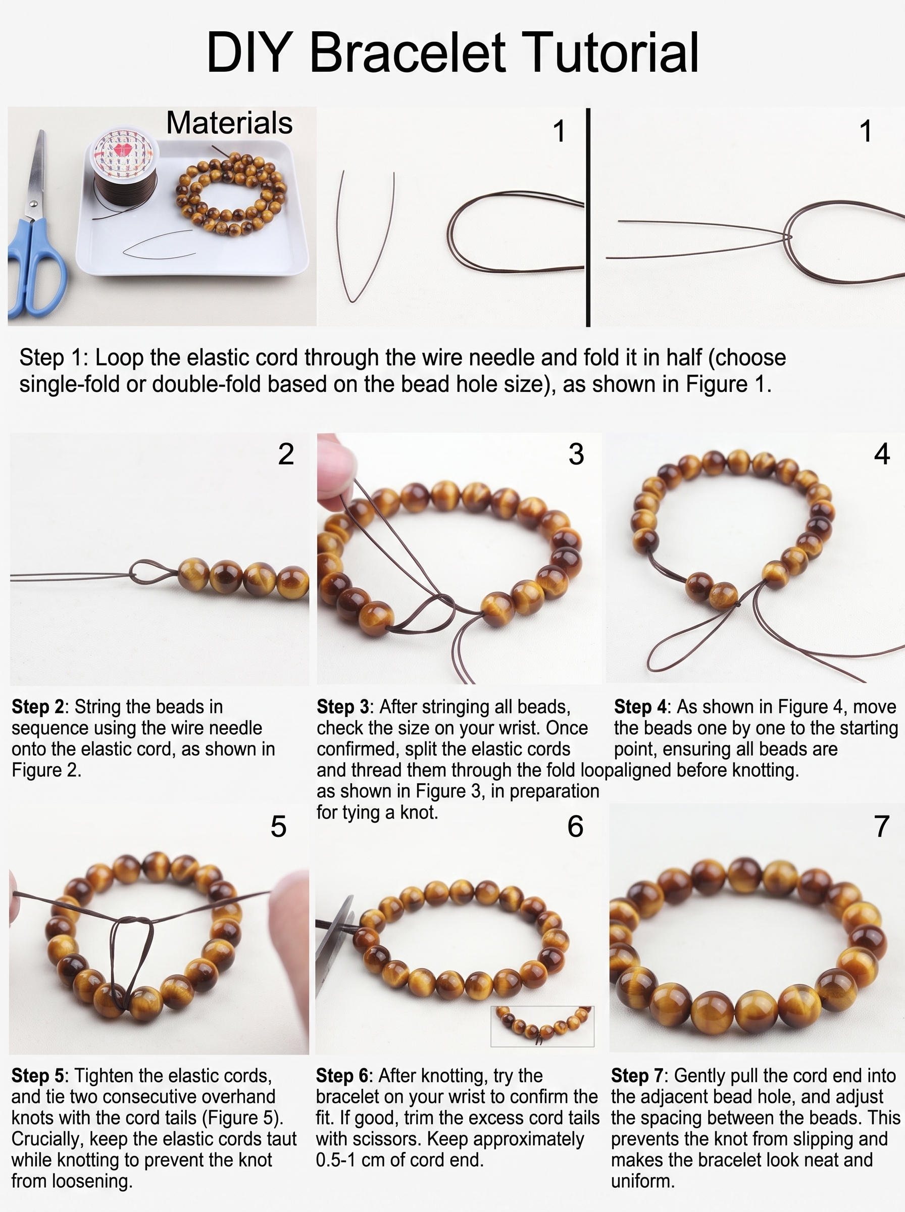 How to Make a DIY Stretch Beaded Bracelet: Easy 7-Step Beginner Guide